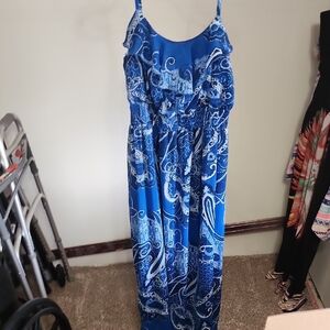 Faded Glory Blue Maxi Sundress